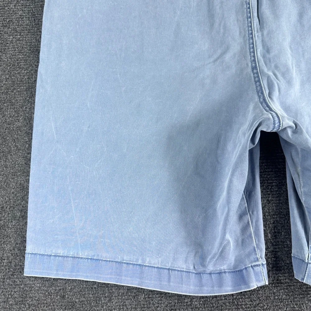 Tommy Bahama Shorts Mens 42 Blue Cotton Tencel Stretch Flat Front Casual Summer